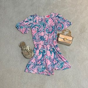 Lily Pulitzer pink and green romper
